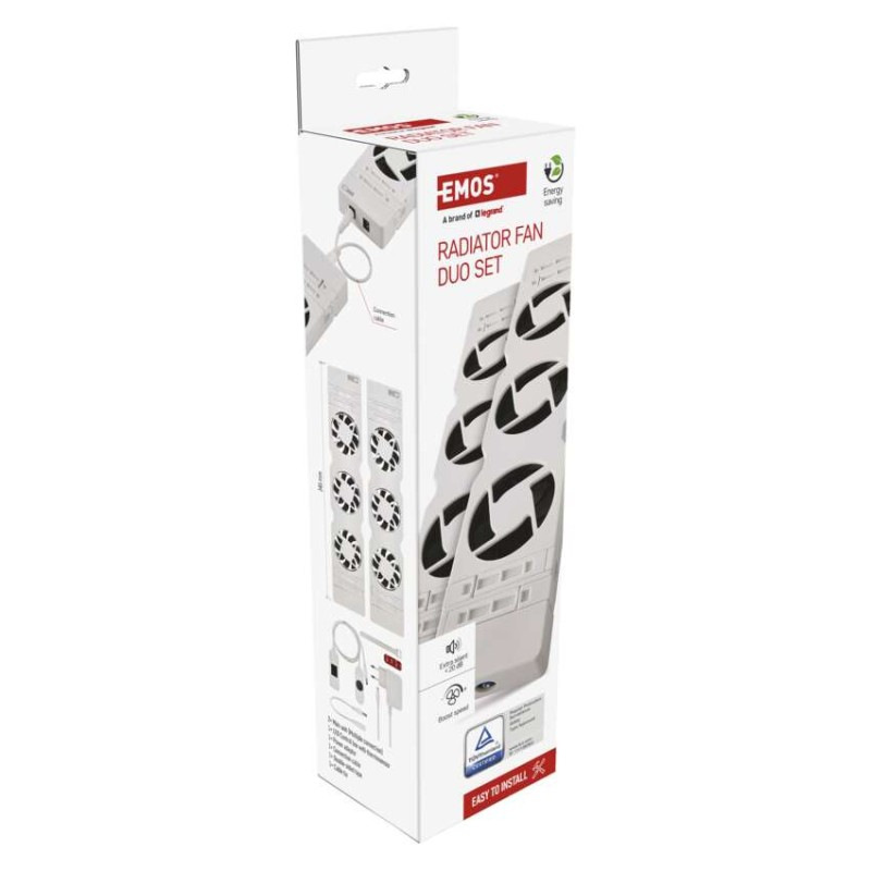 Ventilátor pod radiátor DUO, biely  P56PR2 EMOS 14