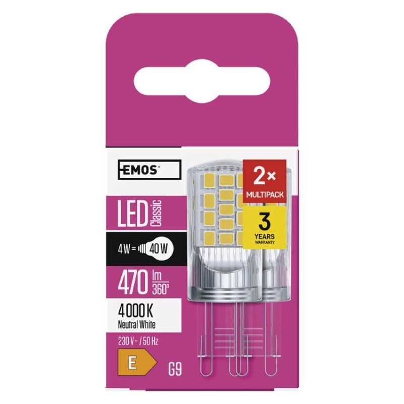 LED CLS JC 4W(40W) 470lm G9 NW 2PC 11