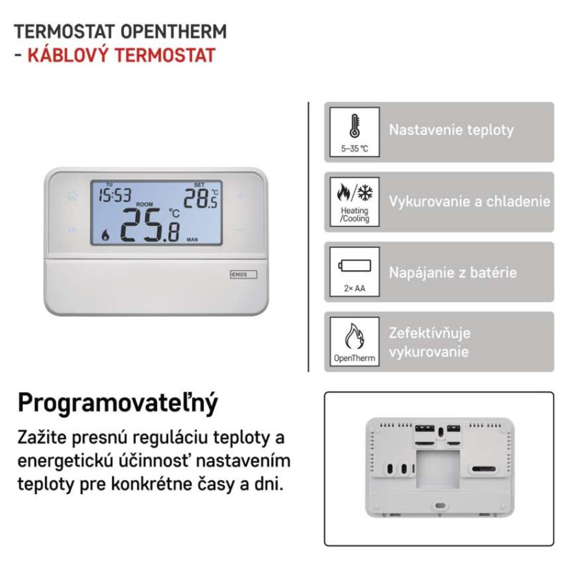 TERMOSTAT DRÁT.PROG. P5606OT