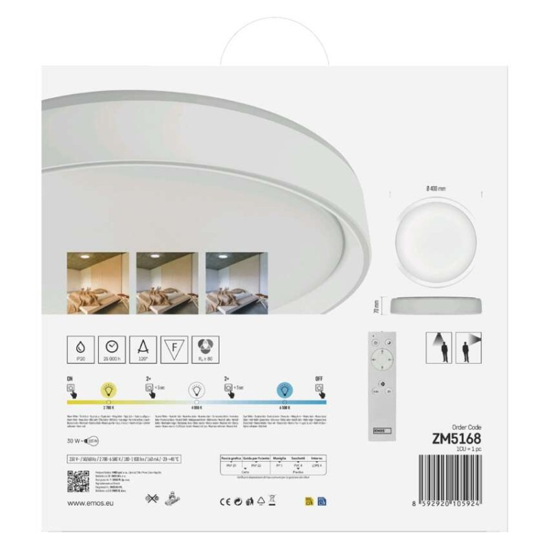 LED SV.PŘ.K 30W 1800LM STM.NAST.CCT+DÁL. 13