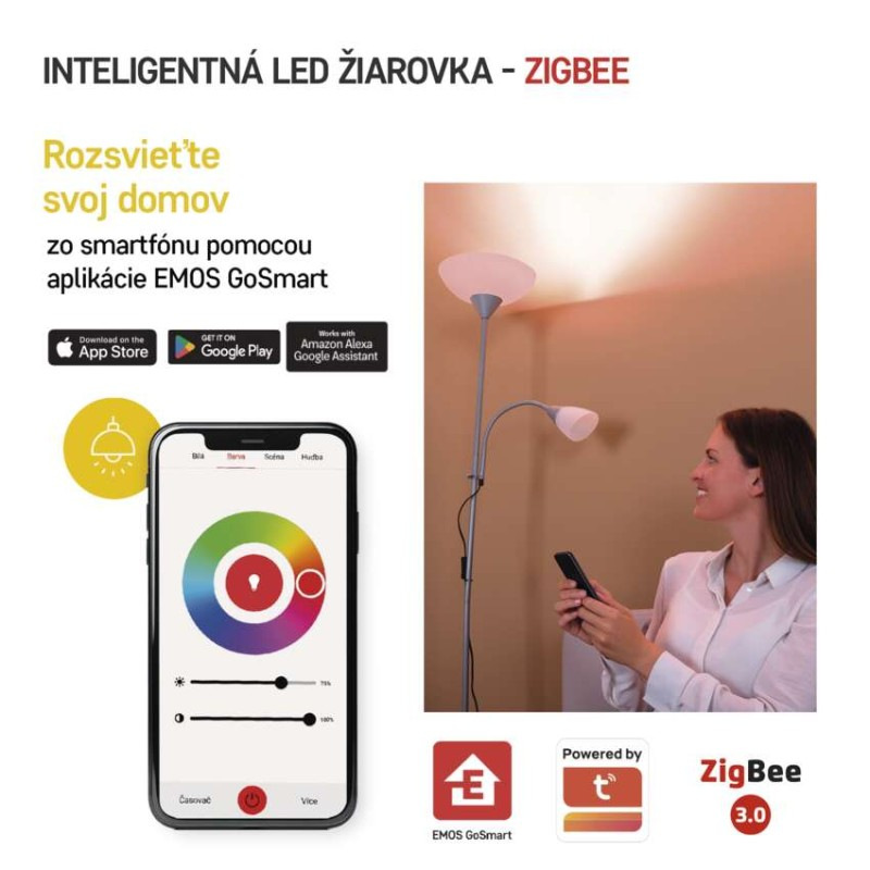 LED GOSMART A60 9W(60W)806lmE27 ZIGBEE 2
