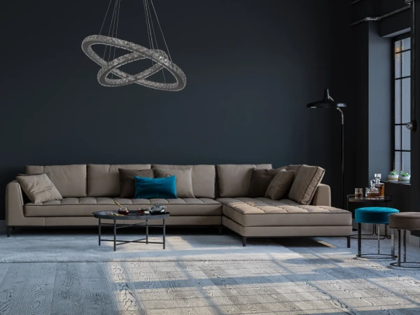 LED luxusné krištáľové svietidlo + diaľkový ovládač 130W - J6353/CH 1