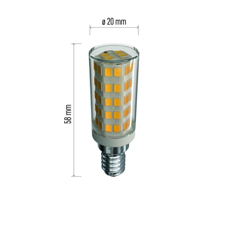 Žiarovka LED Classic JC A++ 4,5W E14 neutrálna biela  ZQ9141