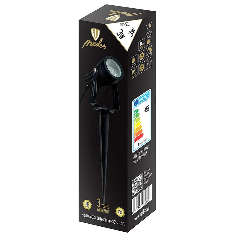 LED záhradné svietidlo 3W / IP67 / 4000K - LGL421 6