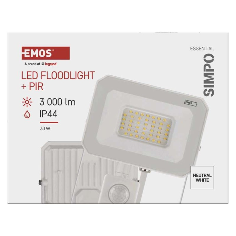 LED REFLEKTOR SIMPO 30W 3000LM IP44 NW P 7