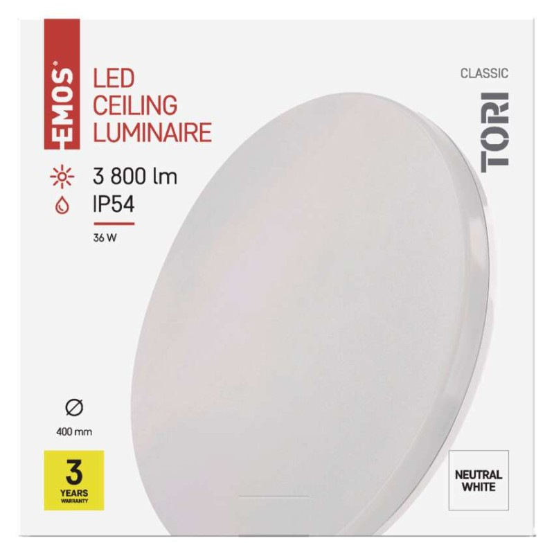 LED SVÍTIDLO TORI PŘ.KR 36W 3800LM IP54 7
