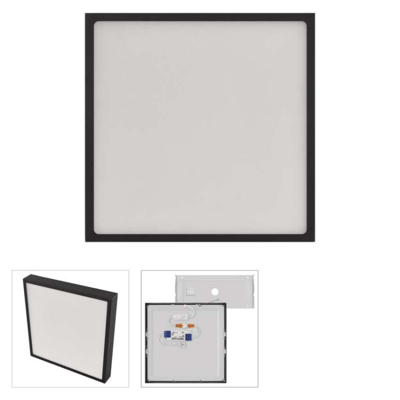 LED Svietidlo NEXXO prisadené štvorec 28,5W čierne ZM6353 11