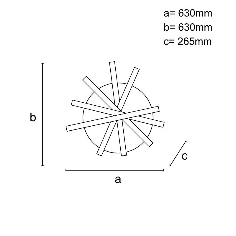 LED stropné svietidlo s diaľkovým ovládačom 75W - J3369/BCH 11