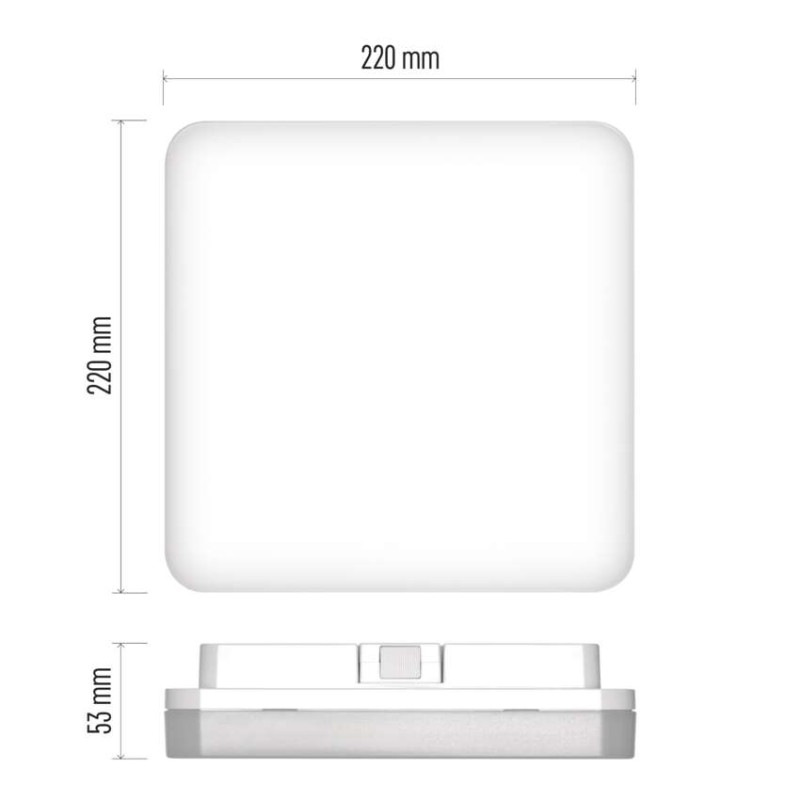 SVIETIDLO LED TORI 15W IP54 NW 4000K ZM4323 prisadené štvorec 2