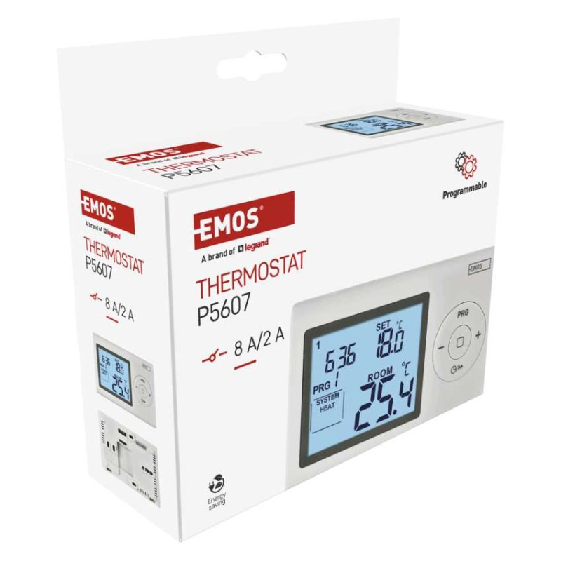 Termostat drôtový manuálny  P5607 programovateľný 11
