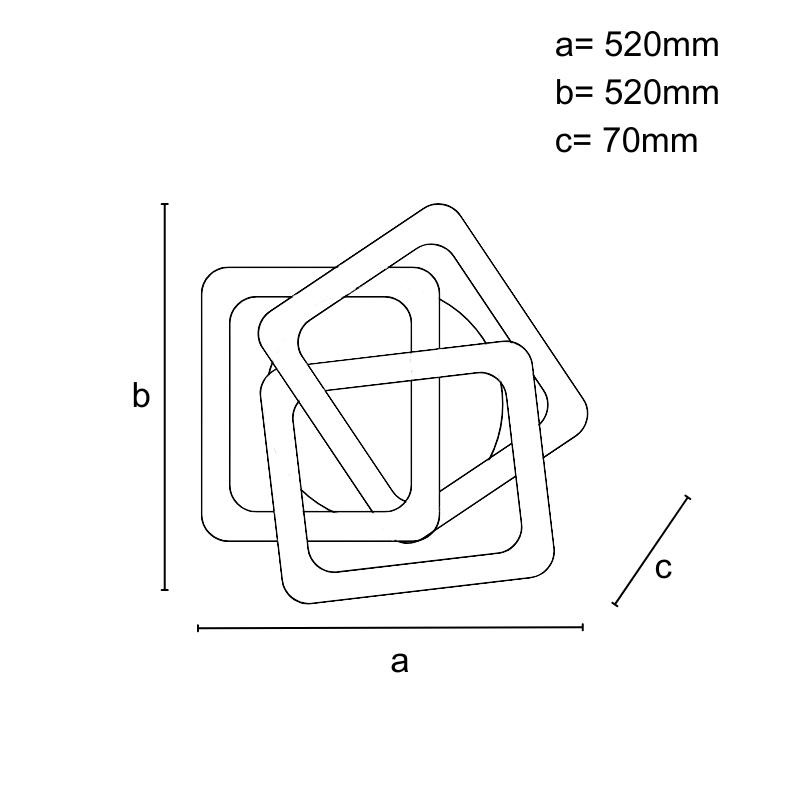 LED stropné svietidlo s diaľkovým ovládačom 130W - J1327/W 2