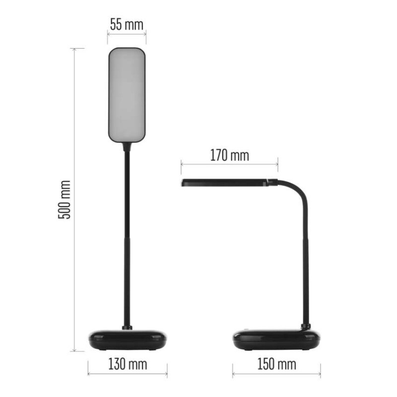LED STOLNÍ LAMPA MOLLY ČERNÁ 1