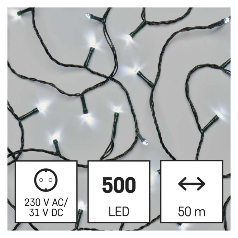 VIANOCE reťaz classic 500LED 50M IP44 D4AC26 studená 8-progr. 4