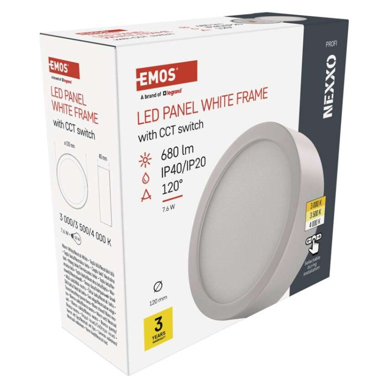 LED SVÍTIDLO NEXXO PŘ.KR 7,6W 680LM IP40 10