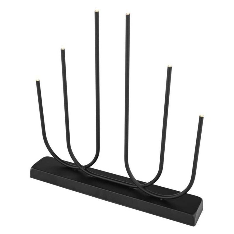 6LED CANDLE STAND METAL 2AA WW