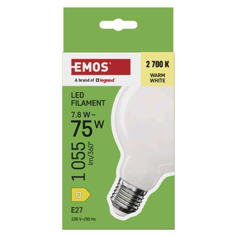LED FLM G95 GLOBE 7,8W(75W) 1055lm E27 5