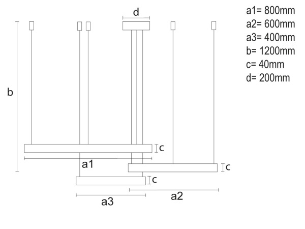 LED závesné svietidlo s diaľkovým ovládačom 125W - J4384/W 4