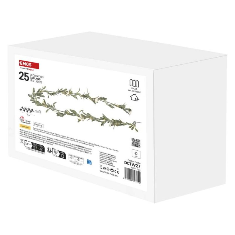 25LED MISTLETOE GARLAND 3AA WW 1