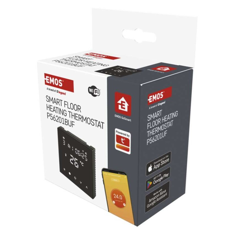 Termostat podlahový program. GoSmart WIFI čierny P56201BUF 7