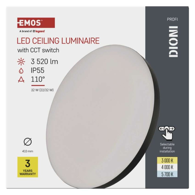 SVIETIDLO LED TORI 32W IP54 NW 3520lm ZM4322 prisadené kruh 8