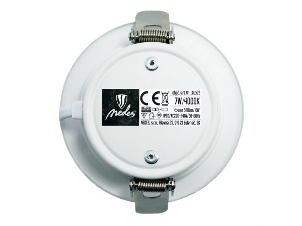 LED podhľadové svietidlo 7W / IP20 / 4000K - LDL523 7