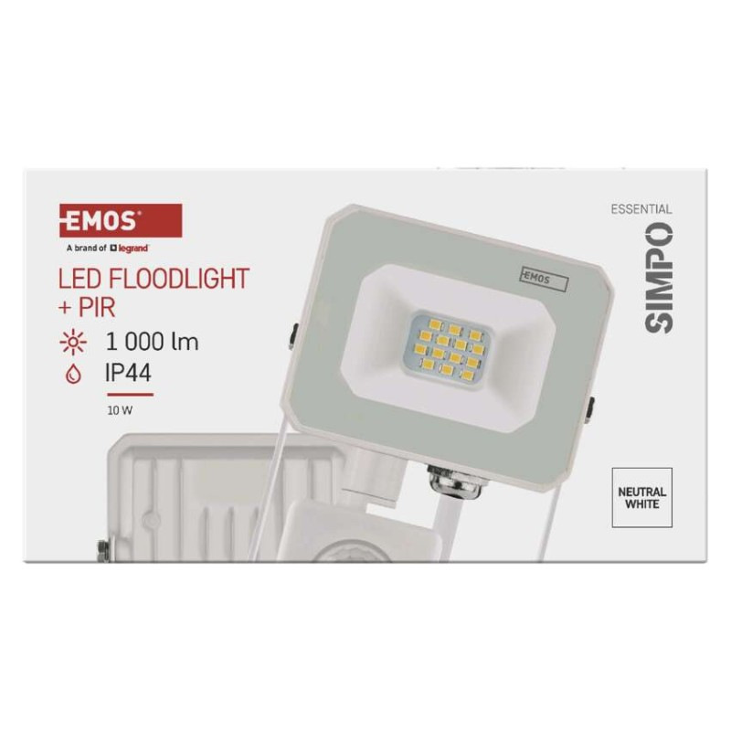 Reflektor LED 10W +senzor biela 8