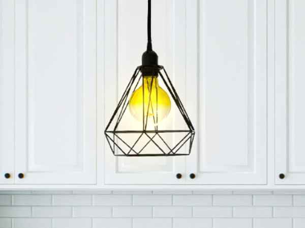 Závesné čierne kovové svietidlo 1 x E27 - ME0010 1