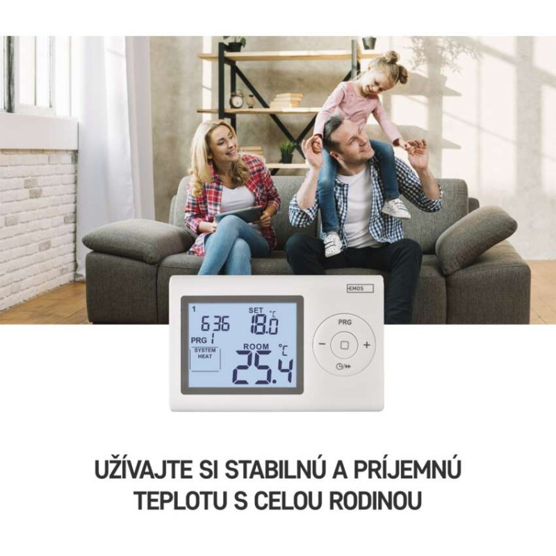 Termostat drôtový manuálny  P5607 programovateľný 2