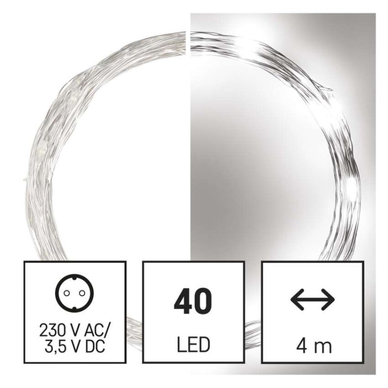 VIANOCE 40LED NANO 4M G IP44 SILVER D3AC02 1
