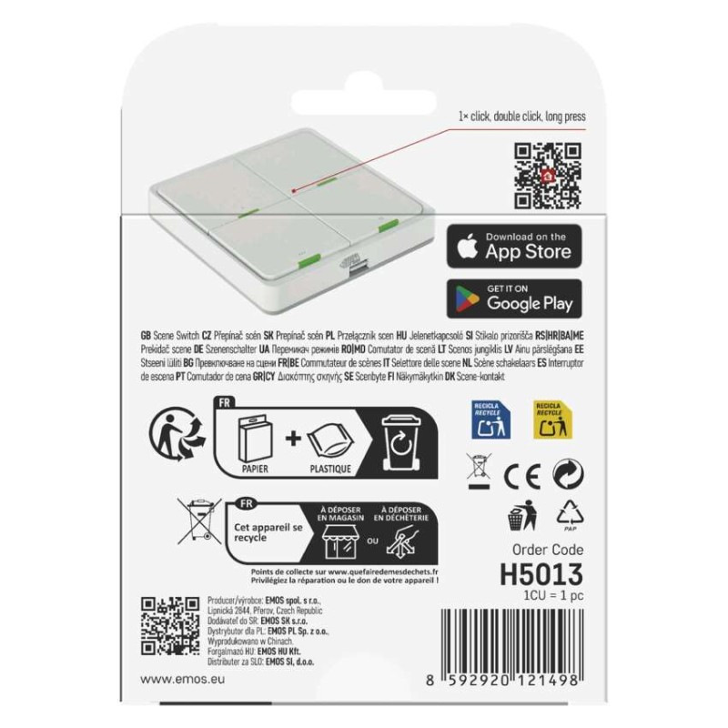 GOSMART SCÉNICKÝ VYPÍNAČ 4TL IP-2004ZW Z 7