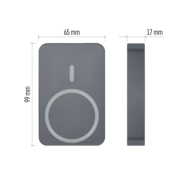 EMOS POWERBANKA WI 1046 10000MAH ŠEDÁ 1