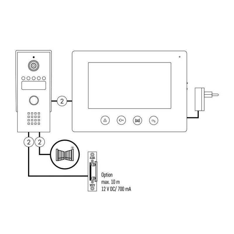 VIDEOTELEFON 7 SADA EM-03M 2 wire 13
