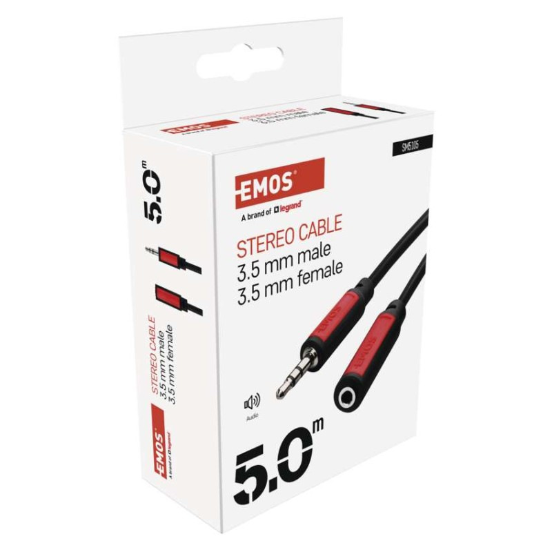 3,5MM ST/M-3,5MM ST/F 5M ČERNÁ 4