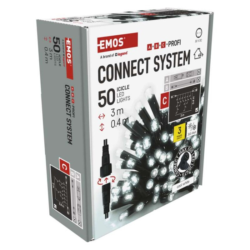 Řetěz rampouchy 3M-BLACK IP44 CW ZY2010 11