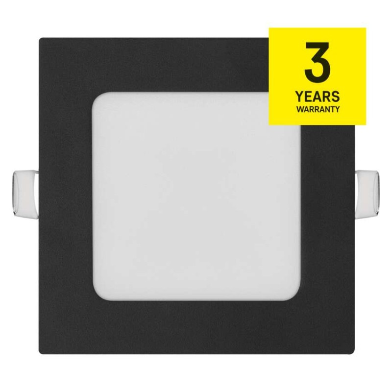 LED panel vstavaný štvorec NEXXO 7W, čierny  ZD2323 14