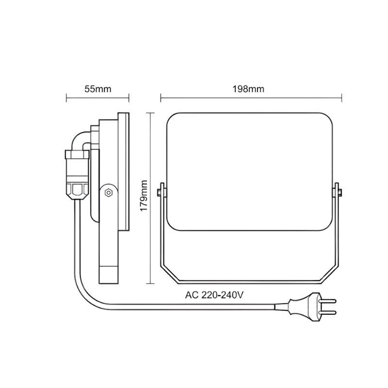 Vonkajší biely LED reflektor 50W / 4000K - LF7124 6