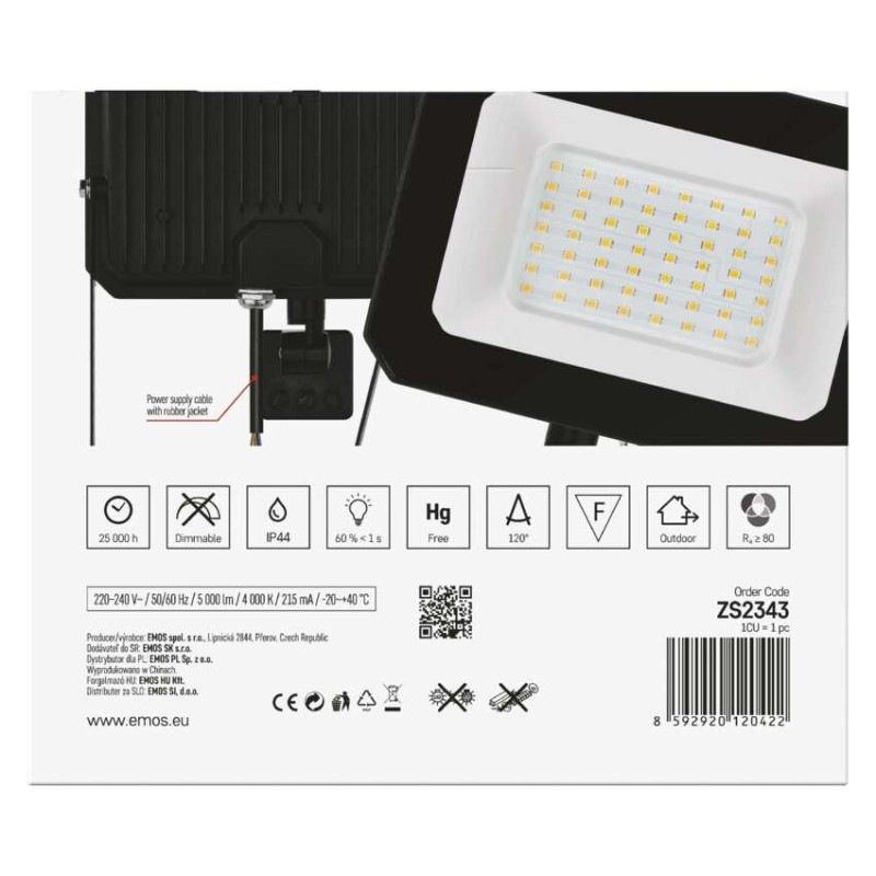 LED REFLEKTOR SIMPO 50W 5000LM IP44 NW P 11