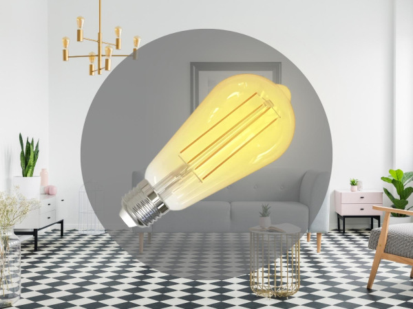 LED žiarovka / filament SLIM 4,5W VINTAGE - ST64 / E27 / 1800K - ZFS101 2