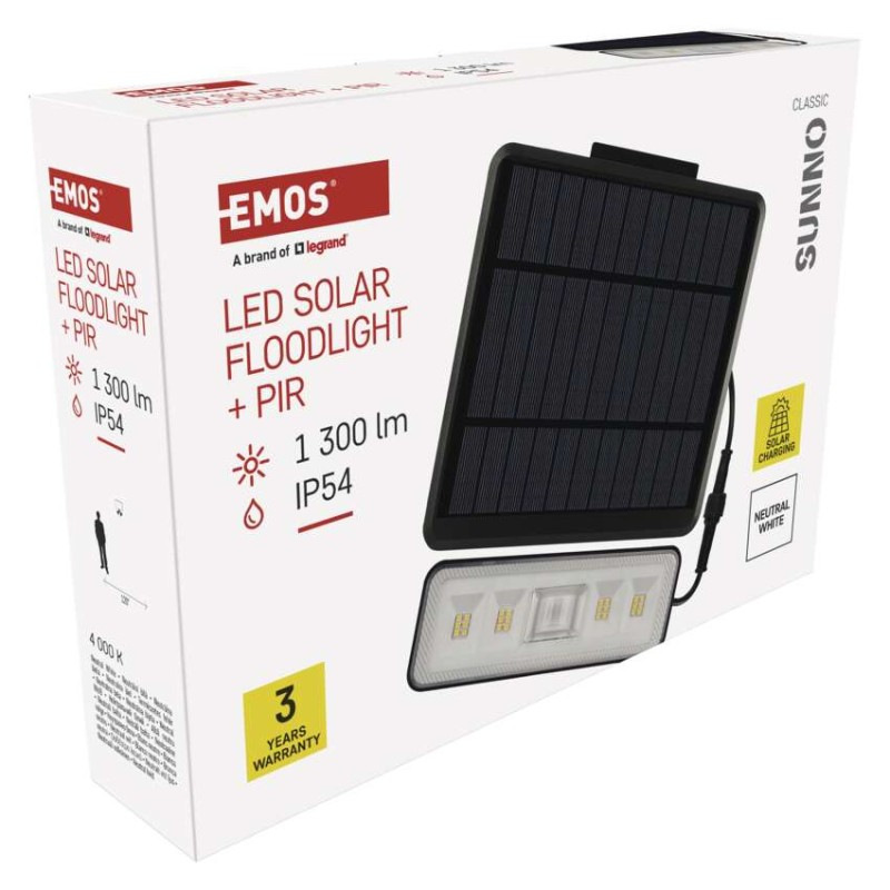 LED SOLARNÍ REFLEKTOR SUNNO 1300LM IP54 9