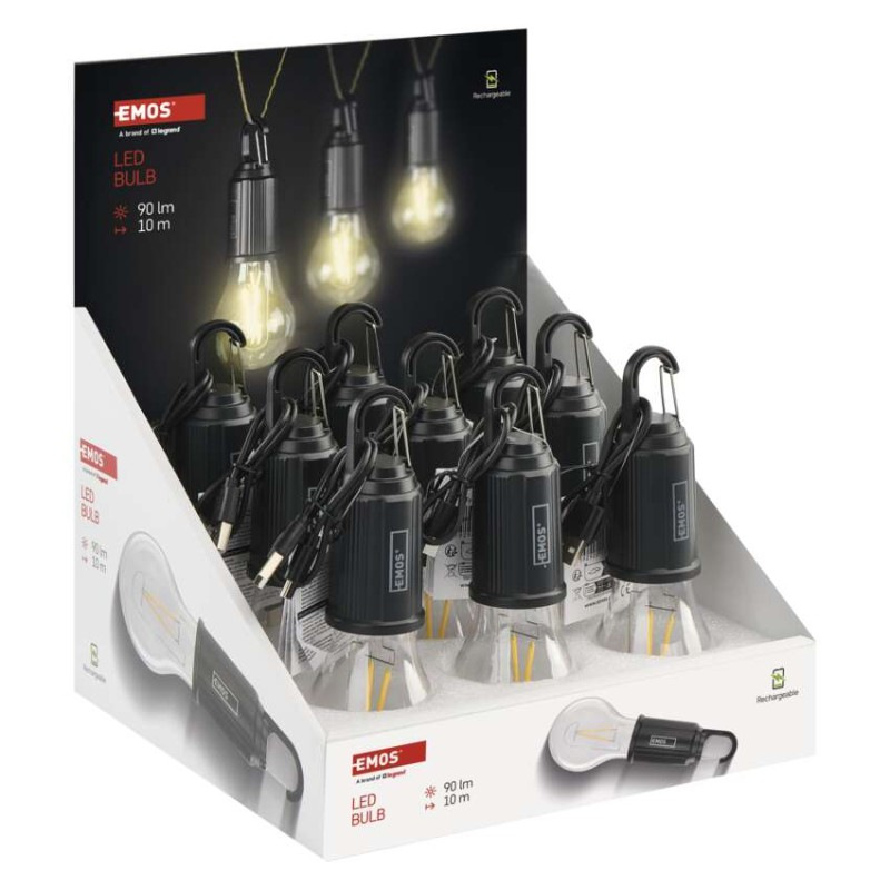 LED nabíjacia žiarovka s USB napájaním 90lm  P4719 4