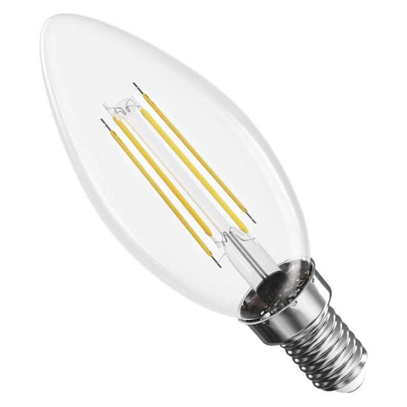 LED FLM CANDLE 3,4W(40W) 470lm E14 WW 4
