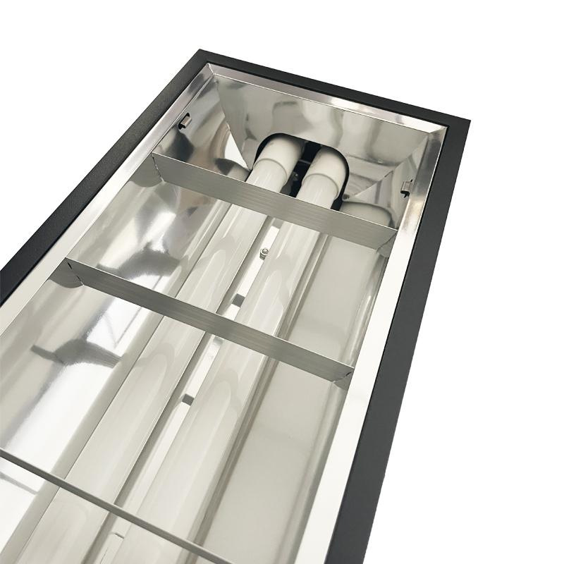 Čierne žiarivkové prisadené svietidlo na 2 x T8 ( 120cm LED trubica ) - TL302B 12