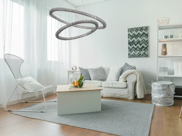 LED luxusné krištáľové svietidlo + diaľkový ovládač 180W - J6354/CH 10