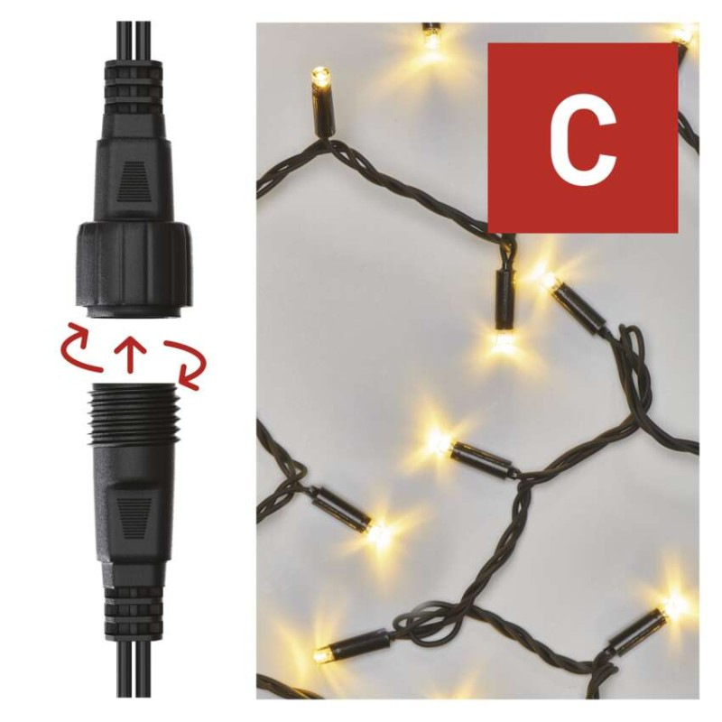 Spojovací řetěz 50LED 5M BLACK WW ZY2007 7