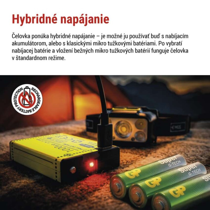 Čelovka LED nabíjateľná, 550lm, 3xAAA P3546 2