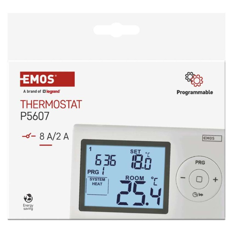 Termostat drôtový manuálny  P5607 programovateľný 9