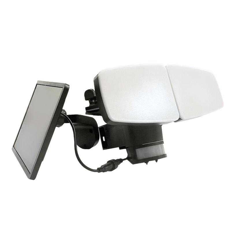 LED čierne vonkajšie solárne svietidlo so senzorom 12W / 3000K - 4100K - 6500K - LS023 4