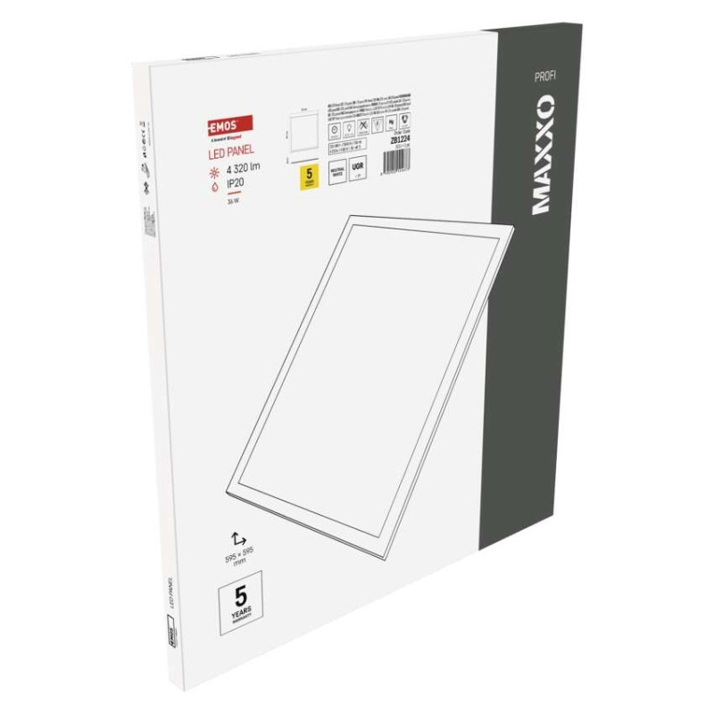 LED PANEL MAXXO V.Č 60×60 36W 10