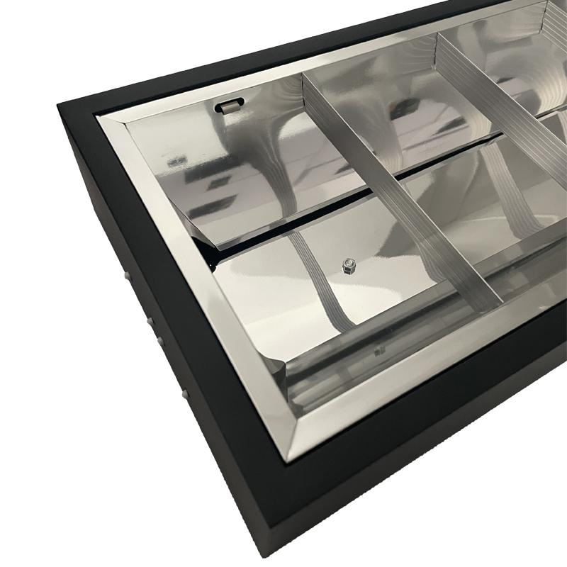 Čierne žiarivkové prisadené svietidlo na 2 x T8 ( 120cm LED trubica ) - TL302B 8