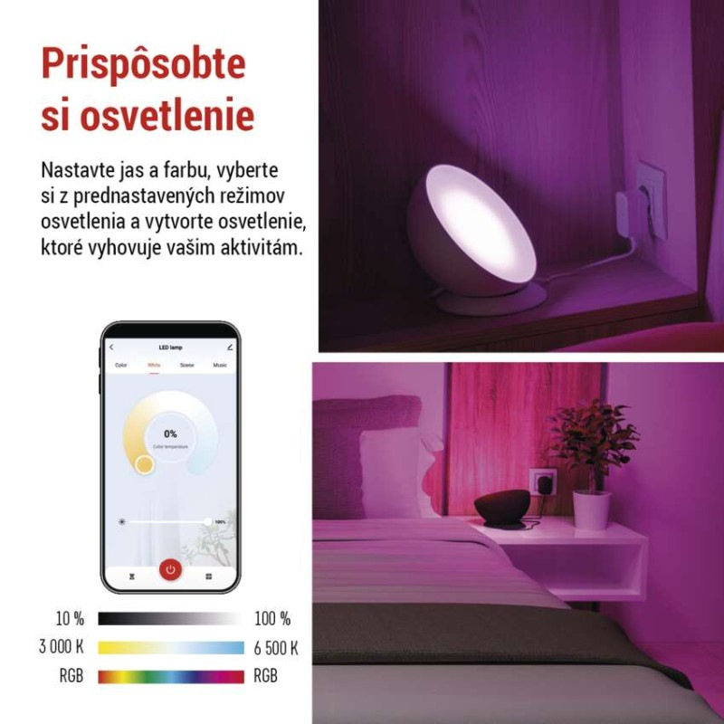GOSMART AMBIENTNÍ LED LAMPA 7W 330LM BÍL 2